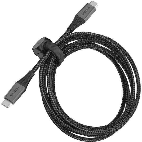 OtterBox USB-C to USB-C Fast Charge Premium Pro Cable (2M) - Black (78-80888), 60W,30K Bend,Samsung Galaxy,Apple iPhone,iPad,MacBook,Google,OPPO,Nokia