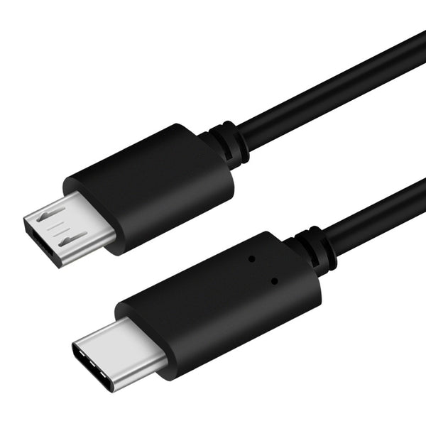 Pisen Micro-USB to USB-C Fast Charge Cable (1M) Black