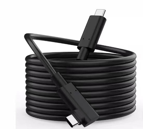 Pisen Braided USB-C to USB-C Cable (5M) Black - Right Angle, Premium Quality, Strong & Durable,Samsung Galaxy,Apple iPhone,iPad,MacBook,Google,OPPO