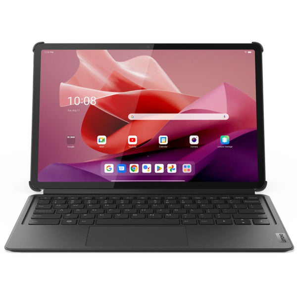 Lenovo Tab P12 (12.7') Bluetooth Keyboard - Storm Grey (ZG38C05204), Built-in Kickstand, 2-in-1 Pack, POGO Connector, Guilt-Free Streaming