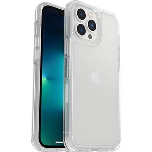 (LS) OtterBox Symmetry Clear Apple iPhone 13 Pro Max / iPhone 12 Pro Max Case Clear - (77-83505), Antimicrobial, DROP+ 3X Military Standard, Raised Ed