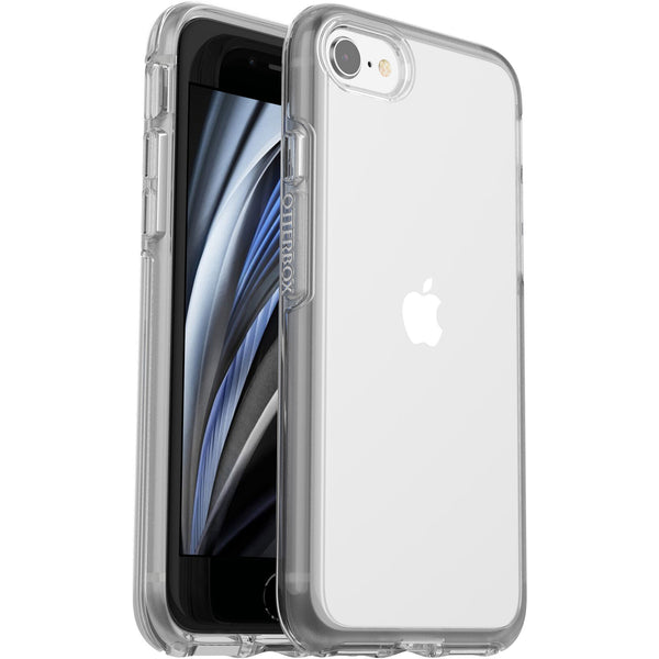 OtterBox Symmetry Clear Apple iPhone SE (3rd & 2nd Gen) and iPhone 8/7 Case Clear - (77-56719), Antimicrobial, DROP+ 3X Military Standard,Raised Edges