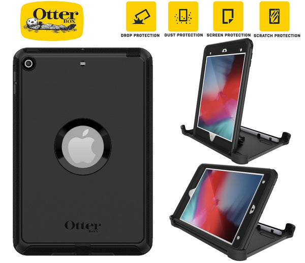 OtterBox Defender Apple iPad Mini (7.9') (5th Gen) Case Black - (77-62216), DROP+ 2X Military Standard, Built-in Screen Protection, Multi-Position