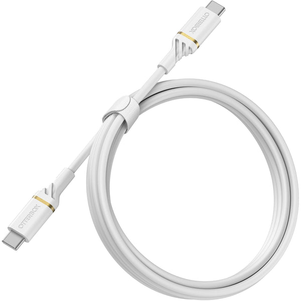 OtterBox USB-C to USB-C (2.0) PD Fast Charge Cable (1M) - White (78-52672),3 AMPS (60W),Samsung Galaxy,Apple iPhone,iPad,MacBook,Google,OPPO,Nokia