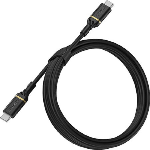 OtterBox USB-C to USB-C (2.0) PD Fast Charge Cable (2M) - Black (78-52670),3 AMPS (60W),Samsung Galaxy,Apple iPhone,iPad,MacBook,Google,OPPO,Nokia