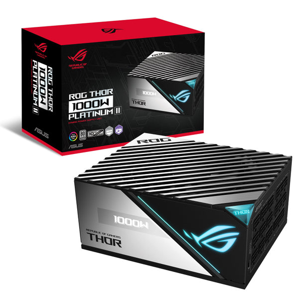 ASUS ROG-THOR-1000P2-GAMING 1000W Platinum II, 80 Plus Platinum, ROG heatsinks,OLED display,Aura Sync, 10YW