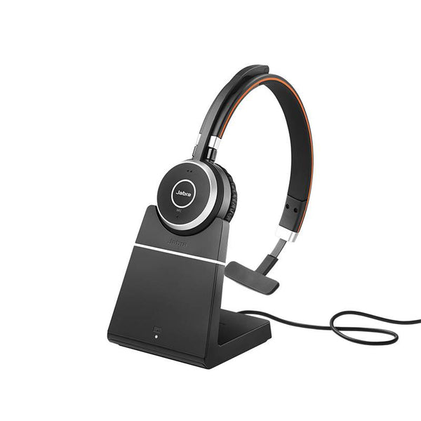 Jabra Evolve 65 SE Link380a MS Mono Stand USB-A Headset, 30-m Wireless Range, 14-Hour Battery Life, Passive Noise Cancellation, BusyLight, 2yrs Warran