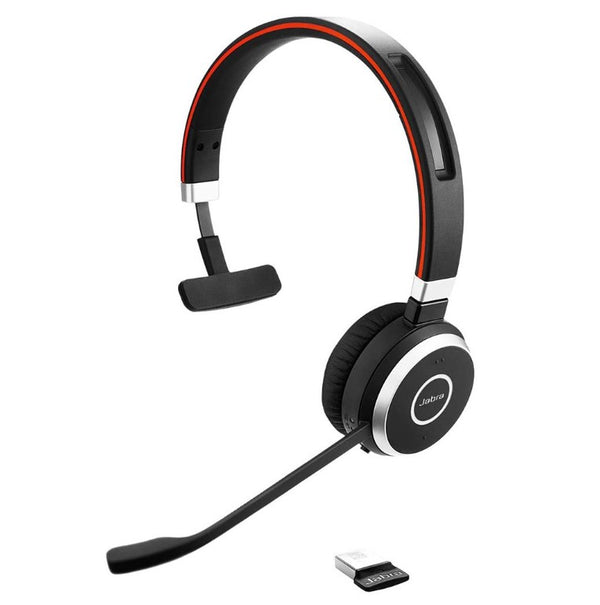 Jabra Evolve 65 SE MS Teams Mono Wireless Headset, 30-m Wireless Range, 14-Hour Battery Life, Passive Noise Cancellation, BusyLigh 2yrs Warranty