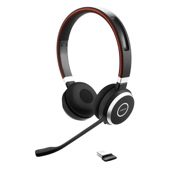 Jabra Evolve 65 SE MS Teams Stereo Wireless Headset, 2yrs Warranty 30-m Wireless Range, 14-Hour Battery Life, Passive Noise Cancellation, BusyLigh