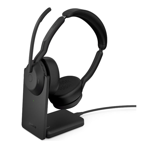 Jabra  Evolve2 55, USB A, Stand, MS Teams, Stand Active Noise Cancellation. Link 380 Bluetooth® Adapter ,30m Wireless Range, 18 Hours Battery Life