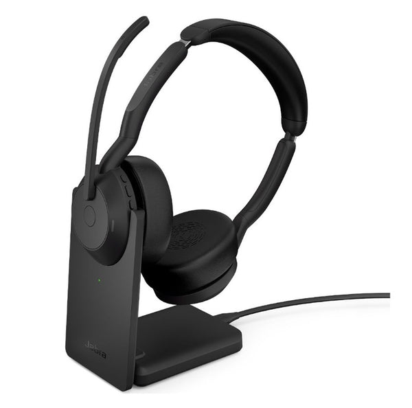 Jabra  Evolve2 55 Link380a UC Stereo Stand USB-A, Link 380 Bluetooth® Adapter ,30m Wireless Range, 18 Hours Battery Life, ANC