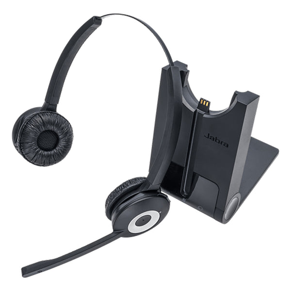 Jabra PRO 920 Duo Wireless Headset, Work Space At office desk, Around office, Connectivity Desk phone, DECT Up to 120M Range, 2ys Warranty