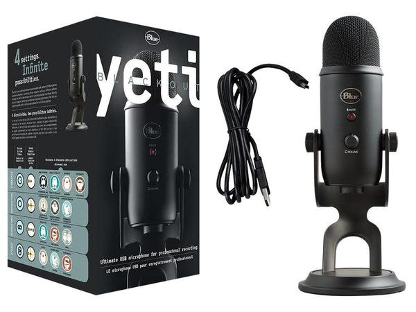 Logitech YETI Premium Multi-Pattern USB Microphone with Blue VO!CE 2-Year Limited Hardware Warranty