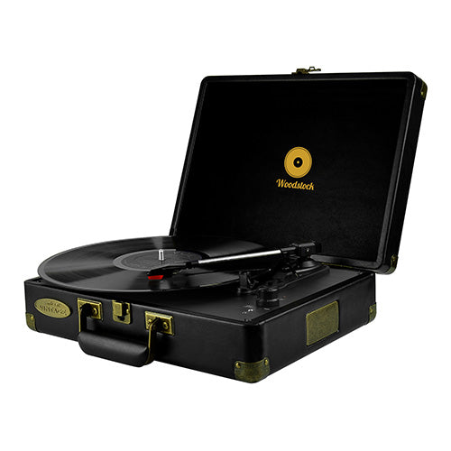 mbeat® Woodstock Retro Turntable Player BLACK