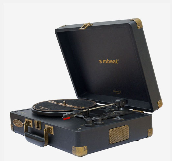 mbeat®  Woodstock 2 Black Retro Turntable Player