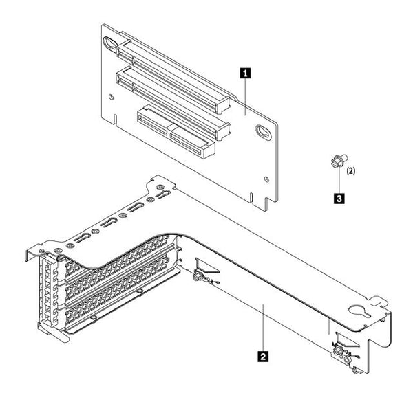 LENOVO ThinkSystem SR550/SR590/SR650 x8/x8/x8ML2 PCIe FH Riser 1 Kit