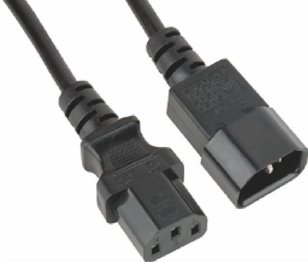 Astrotek Power Extension Cable 2m - Male to Female Monitor to PC or PC/UPS to Device IEC C13 to C14