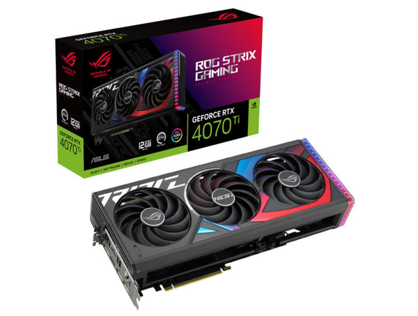 ASUS nVidia GeForce ROG-STRIX-RTX4070TI-12G-GAMING RTX4070Ti 12GB GDDR6X, 2610MHz Boost Clock, RAM 21Gbps，3xDP,2xHDMI ,336x150x63mm