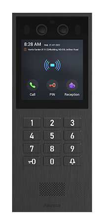 VANDAL RESISTANT SIP VIDEO DOORPHONE WITH PRESS BUTTON KEYPAD