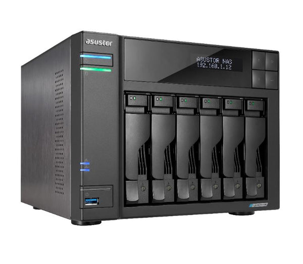 Asustor AS6704T 6 Bay NAS Intel Celeron N5105 Quad-Core 2.0GHz 8GB DDR4 2xSlots 4xM.2 Slots 2xUSB3.2 2x2.5GbE 1xHDMI2.0 WOL WOW 3YR WTY