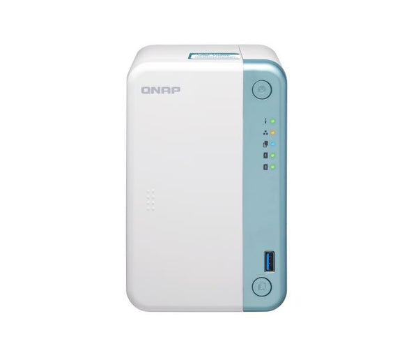 QNAP TS-251D-2G 2 Bay NAS Intel® Celeron® J4005 dual-core 2.0 GHz processor 2 GB SO-DIMM DDR4 Hot-swappable 1xGbE 1xPCIe Gen 2 x4 2xUSB 3.2 2yrs warty