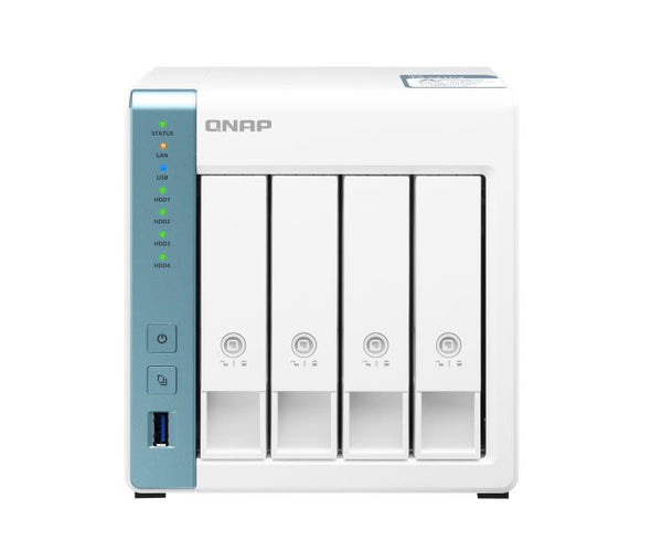 QNAP TS-431P3-4G 4 Bay NAS Alpine AL314 4-core 1.7GHz 4GB SO-DIMM DDR3 32-bit ARM Hot-swappable 1x 2.5GbE 3xUSB 3.2 Gen Tower 2yrs warty