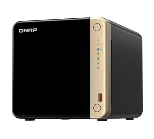 QNAP TS-464-4G 4 Bay NAS Intel® Celeron® N5105/N5095 4-core 4GB DDR4 2xSlot 2xM.2 2280 PCle 2x2.5GbE WOL 1xSlot PCle Gen3x2 2xUSB3.2 1XHDMI2.0 3YR WTY