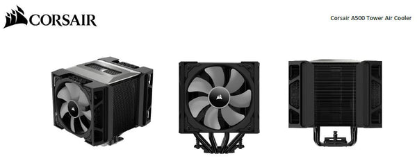 Corsair A500 Tower Dual Fan Air CPU Cooler. ML120 PWM Fan x 2.  Intel LGA 1200/1150/1151/1155/1156 / 2011/2011-3/2066 AMD AM4/AM3/FM2/FM1 Ryzen 9 (LS)