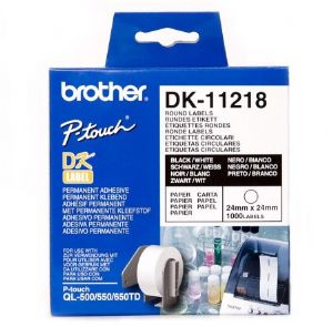 Brother 24mm Wht Rnd Die Lbls Brother 24mm Wht Rnd Die Lbls