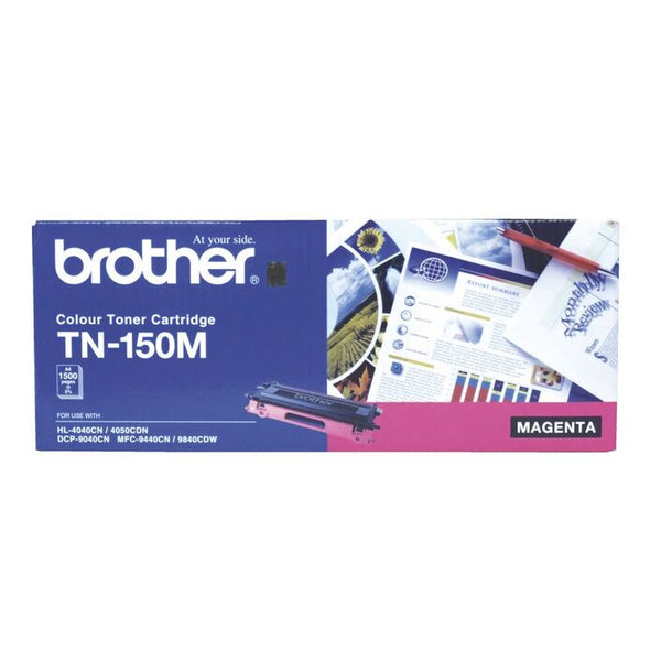 TN-150M COLOUR LASER TONER - STANDARD MAGENTA TONER CARTRIDGE TO SUIT HL-4040CN/4050CDN, DCP-9040CN/9042CDN, MFC-9440CN/9450CDN/ 9840CDW - 1500 pages