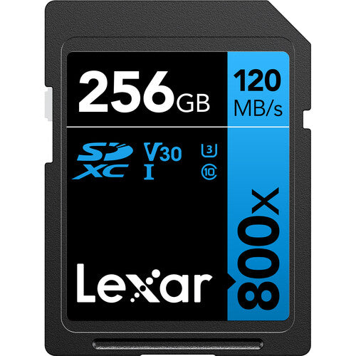 Lexar 256GB High-Performance 800x UHS-I SDXC Memory Card (BLUE Series)