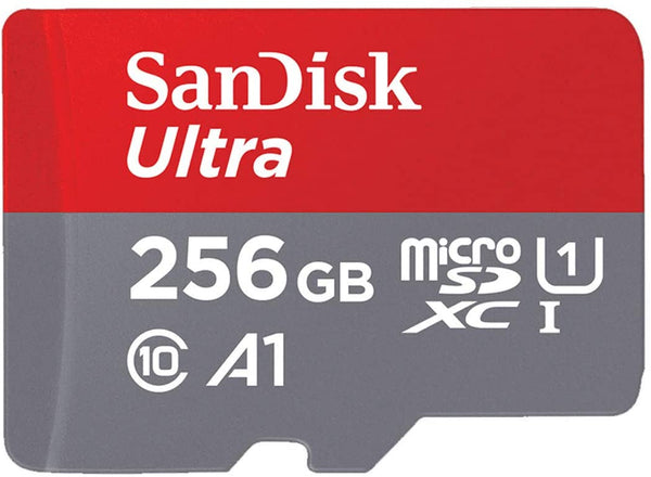 SanDisk Ultra 256GB microSD SDHC SDXC UHS-I Memory Card 120MB/s Full HD Class 10 Speed Google Play Store App for Android Smartphone Tablet