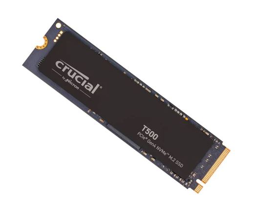 Crucial T500 1TB Gen4 NVMe SSD - 7300/6800 MB/s R/W 600TBW 1440K IOPs 1.5M hrs MTTF DirectStorage Acronis True Image Adobe Creative Cloud