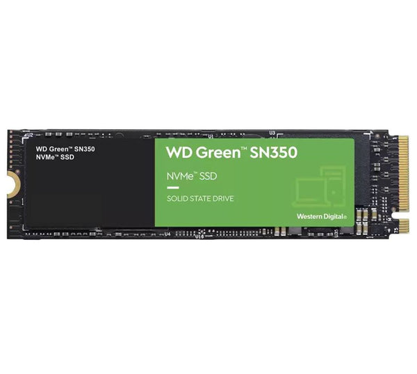 Western Digital WD Green SN350 960GB M.2 NVMe SSD 2400MB/s 1900MB/s R/W 80TBW 340K/380K IOPS1M hrs MTTF 3yrs ~WDS100T3G0C 1TB