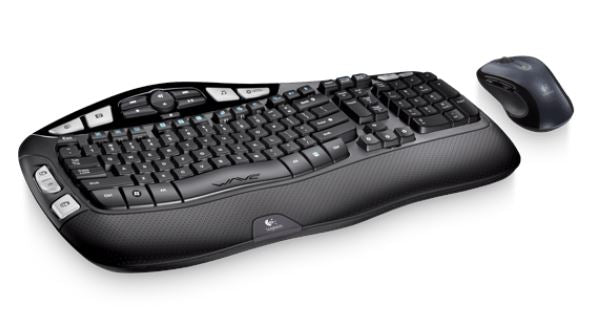 (LS) Logitech MK550 Wireless Wave Keyboard Mouse Combo Black Wave-shaped key frame Cushioned, Hand-friendly, Strong batteries (LS>MK545)