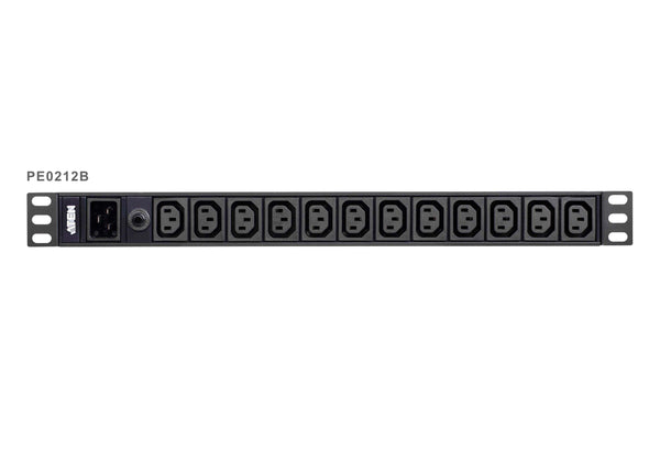 Aten 12-Port 15A Power Distriubiton Unit - Basic PDU, 1U Rackmount Design 12x C13, Overload protection