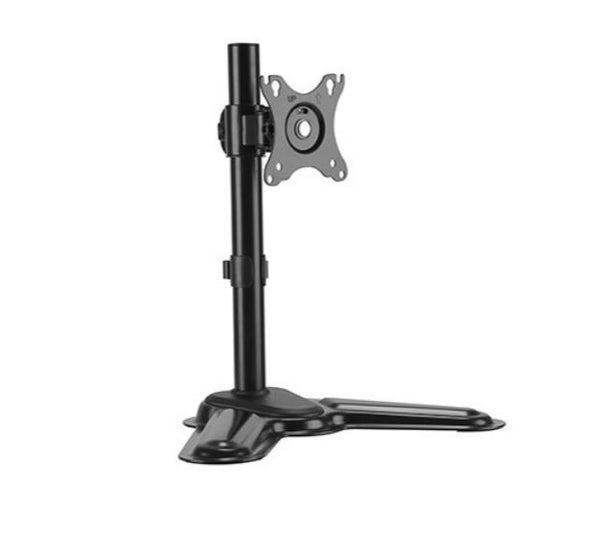 Brateck Single Free Standing Monitor Premium Articulating Aluminum Monitor Stand Fit Most 17'-32' Monitor Up to 8kg per screen VESA 75x75/100x100(LS)