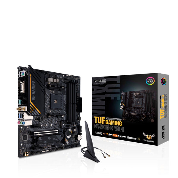 ASUS AMD B550M TUF GAMING B550M-E WIFI (Ryzen AM4) Micro ATX Gaming Motherboard PCIe 4.0, dual M.2,Intel Wi-Fi 6,DisplayPort,HDMI, D-Sub,SATA 6 Gbps