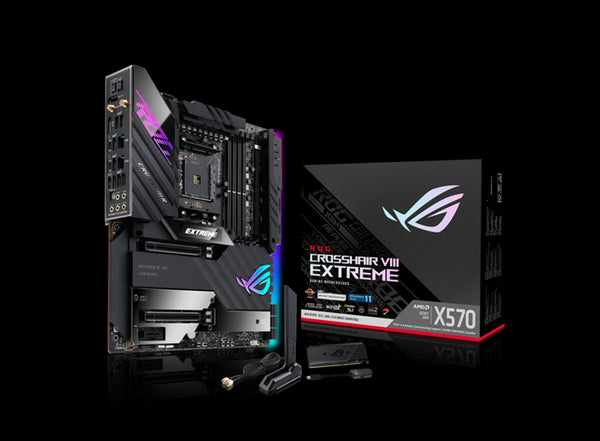 ASUS ROG CROSSHAIR VIII EXTREME AMD X570 EATX Gaming Motherboard, 5xM.2, USB3.2, WiFi 6, 10 Gb Ethernet, Intel 2.5Gb Ethernet, PCIe4.0, RGB