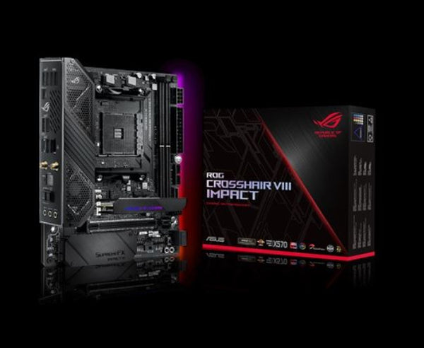 ASUS ROG CROSSHAIR VIII IMPACT AMD AM4 X570 Mini-DTX Enthusiast Gaming Motherboard, SO-DIMM.2 Card (dual M.2), PCIe 4, Aura Sync,  WiFI6