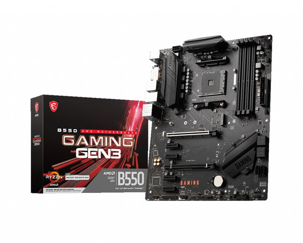 MSI B550 GAMING GEN3 AM4 ATX MB 4xDDR4 6xPCIE 1xM.1 HDMI 1 DVI RAID LAN 6xSATAIII 2xUSB3.2 2xUSB2.0