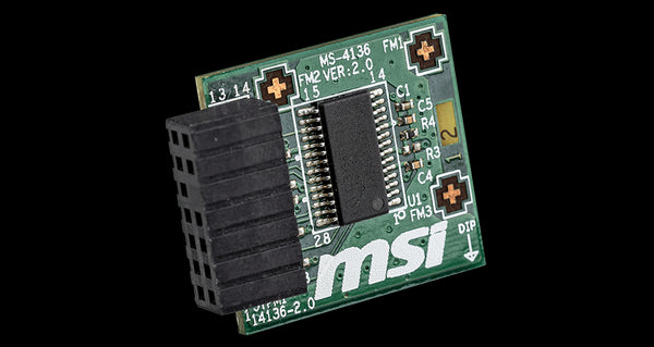 MSI TPM 2.0 Module (MS-4136) LPC Interface, 14-1 Pin, Supports MSI Intel 300 Series Motherboards and MSI AMD 400 Series Motherboards