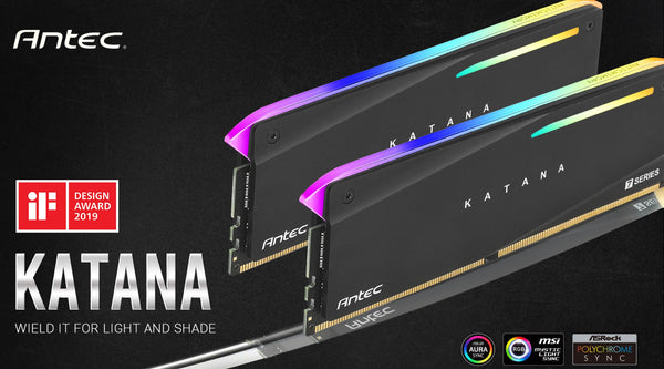 Antec 16GB RGB DDR4 3200MH Katana, (2x8GB),  C16 16-18-18-38, PC4-25600 MB/s,  1.35V Desktop High Performance Gaming Memory