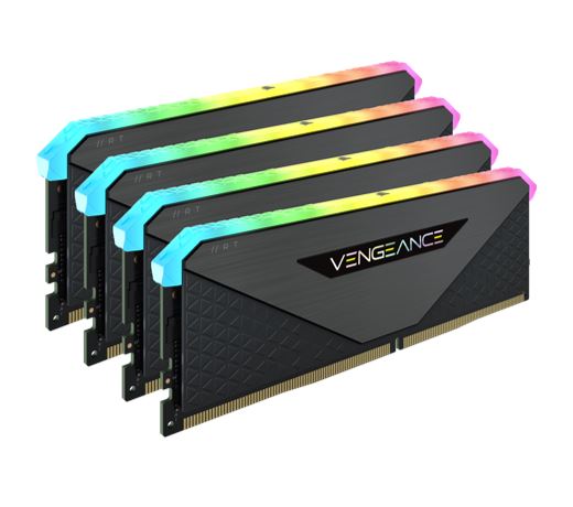 Corsair Vengeance RGB RT 128GB (4x32GB) DDR4 3200MHz C16 16-20-20-38 Black Heatspreader Desktop Gaming Memory for AMD Threadripper