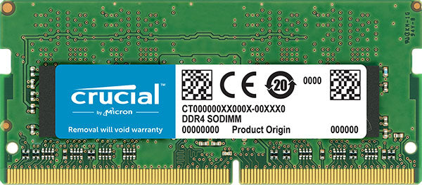 Crucial 16GB (1x16GB) DDR4 SODIMM 2666MHz CL19 1.2V Dual Ranked 2Rx8 Notebook Laptop Memory RAM