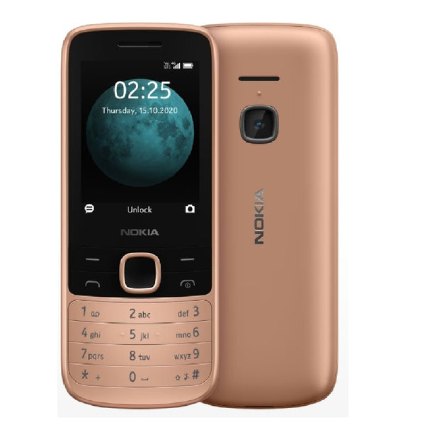 EOL Nokia 225 4G Sand *AU STOCK*- 2.4' Display, Unisoc T117 CPU, 128MB ROM,64MB RAM, 16GB MicroSD card (included inside phone), 0.3 MP Camera, Dual SI