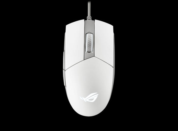 ASUS ROG Strix Impact II Moonlight White Gaming Mouse, 6,200-dpi, Lightweight Ambidextrous, Aura Sync RGB lighting