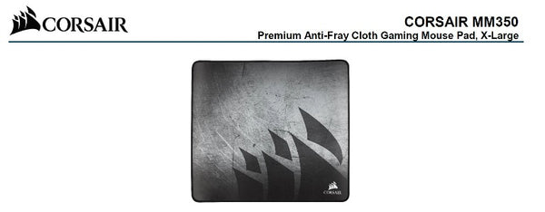 Corsair MM350 Premium Anti-Fray Cloth Gaming Mouse Pad. Extra Large Edition 450mm x 400mm x 5mm