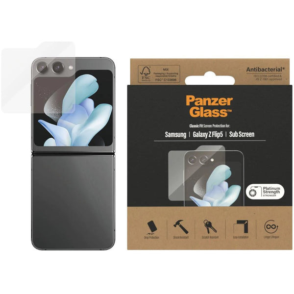 PanzerGlass Samsung Galaxy Z Flip5 5G  AntiBacterial Screen Protector - Clear (7337)