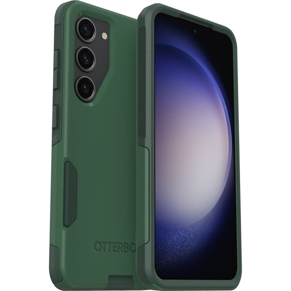 OtterBox Commuter Samsung Galaxy S23 5G (6.1') Case Trees Company (Green) -(77-91468),Antimicrobial,DROP+ 3X Military Standard,Dual-Layer,Raised Edges